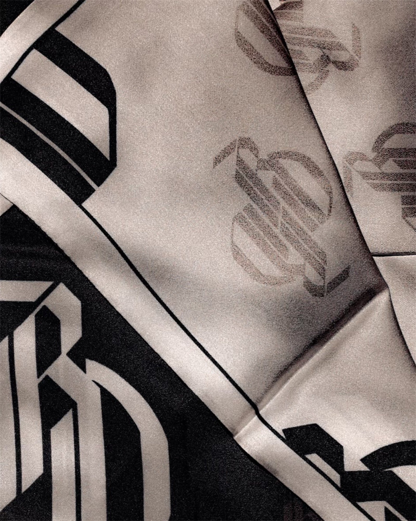 RD Silk Bandana - IVORY/BLACK