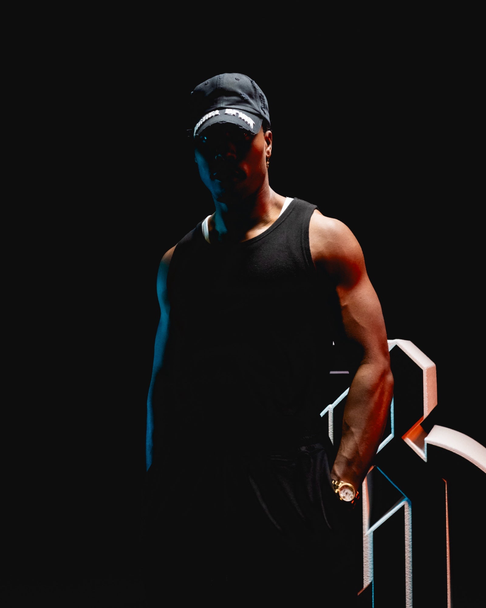 RS Distressed Dad Hat - BLACK