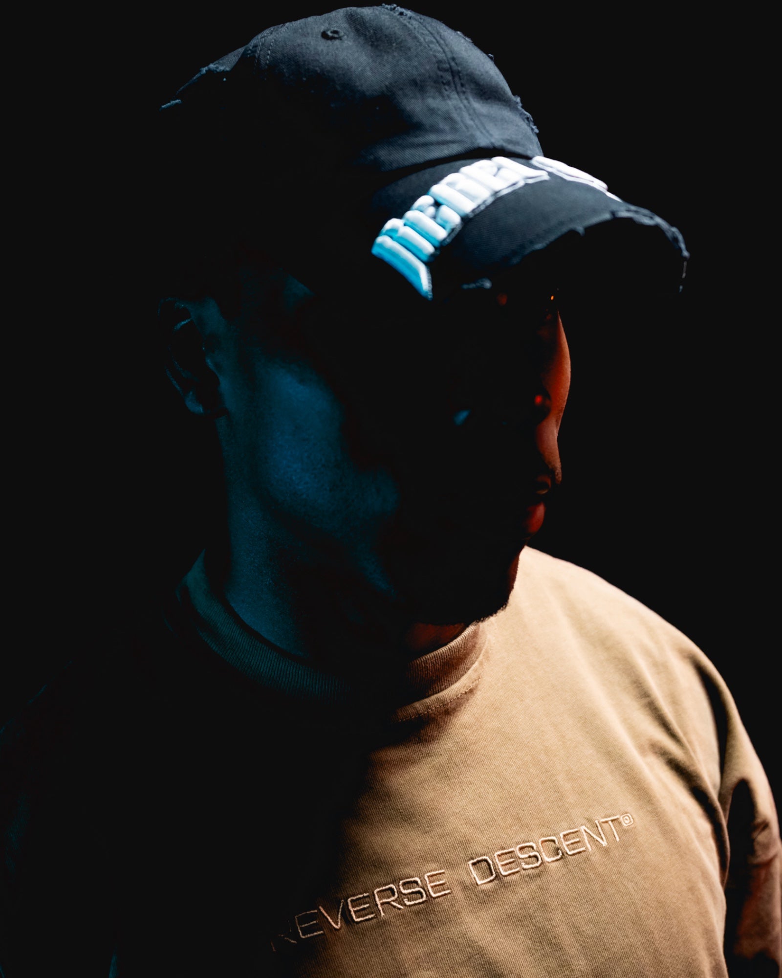 RS Distressed Dad Hat - BLACK