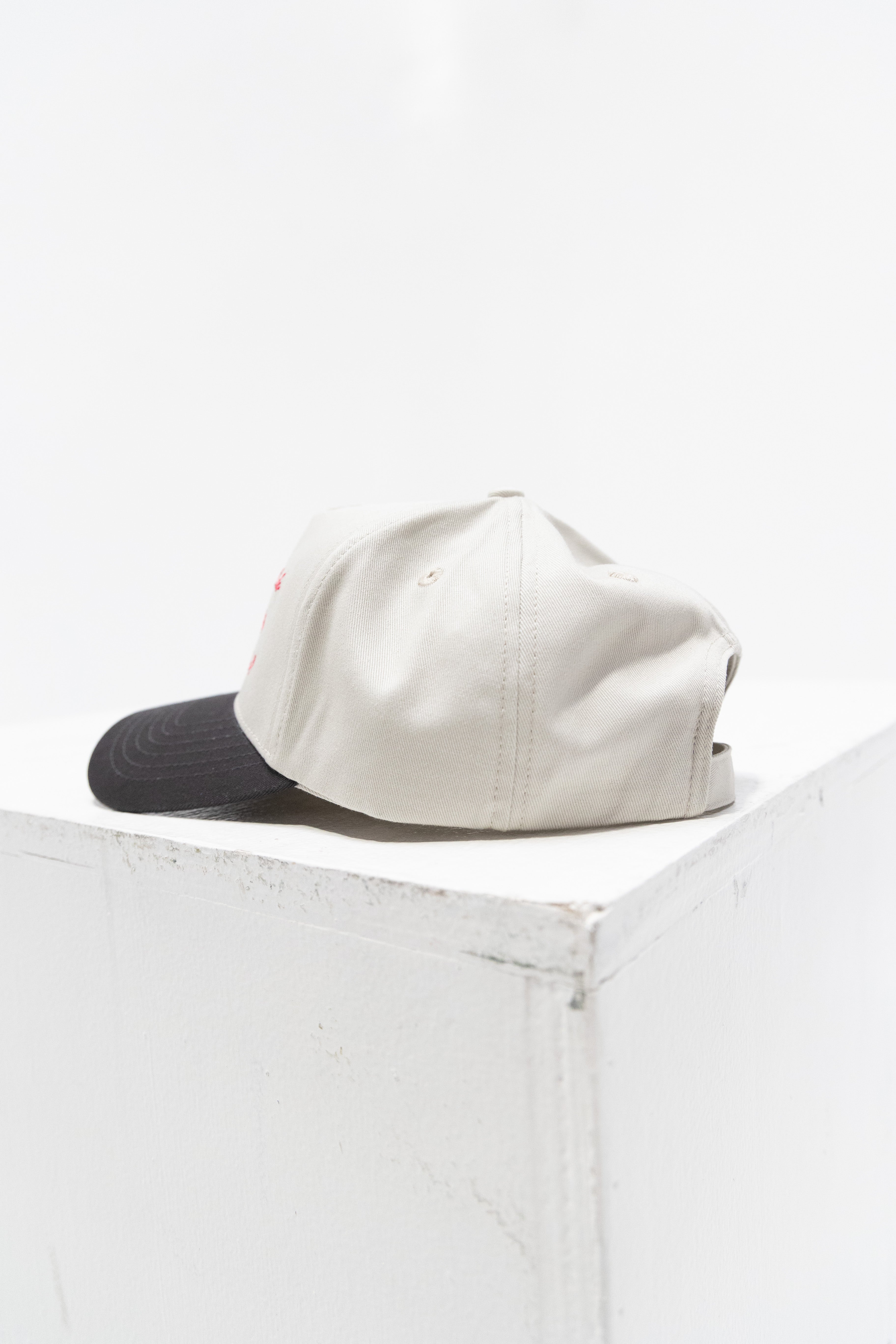 Angels Heavy Script  Hat - BONE / RED