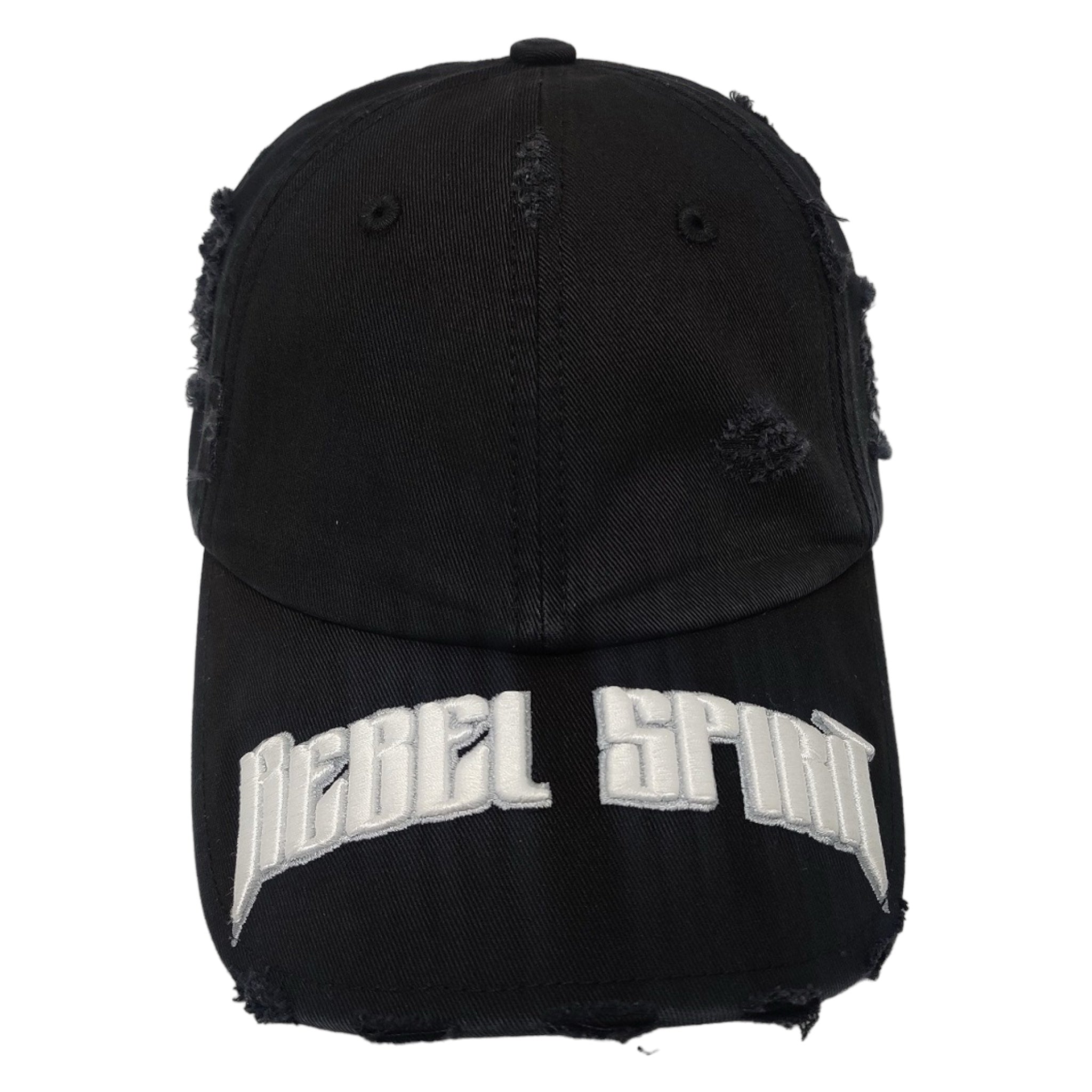 'Rebel Spirit' Distressed Hat - BLACK