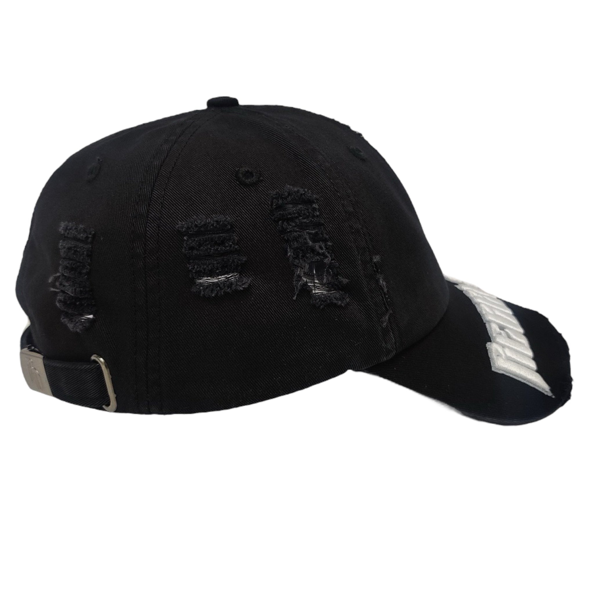 'Rebel Spirit' Distressed Hat - BLACK