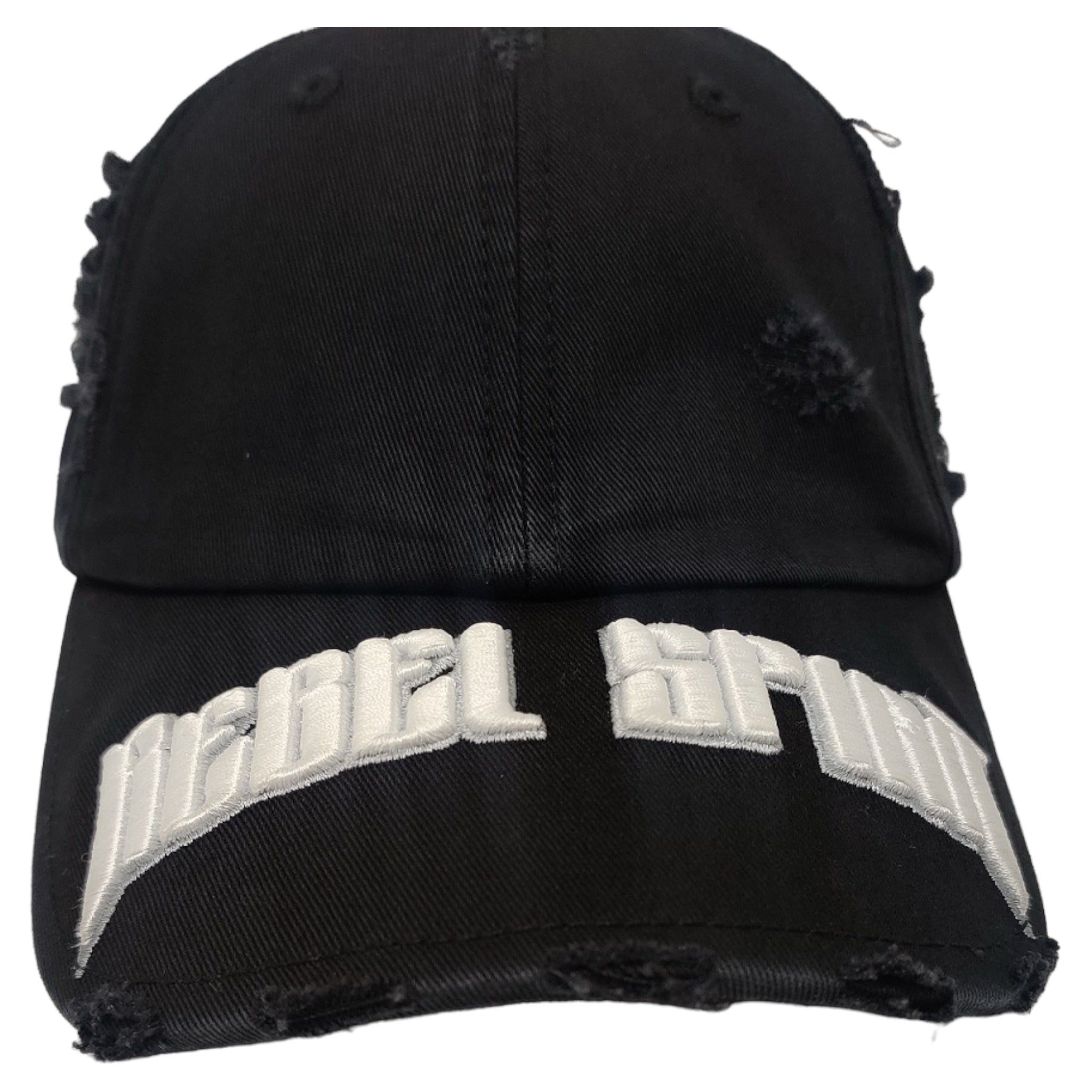 'Rebel Spirit' Distressed Hat - BLACK