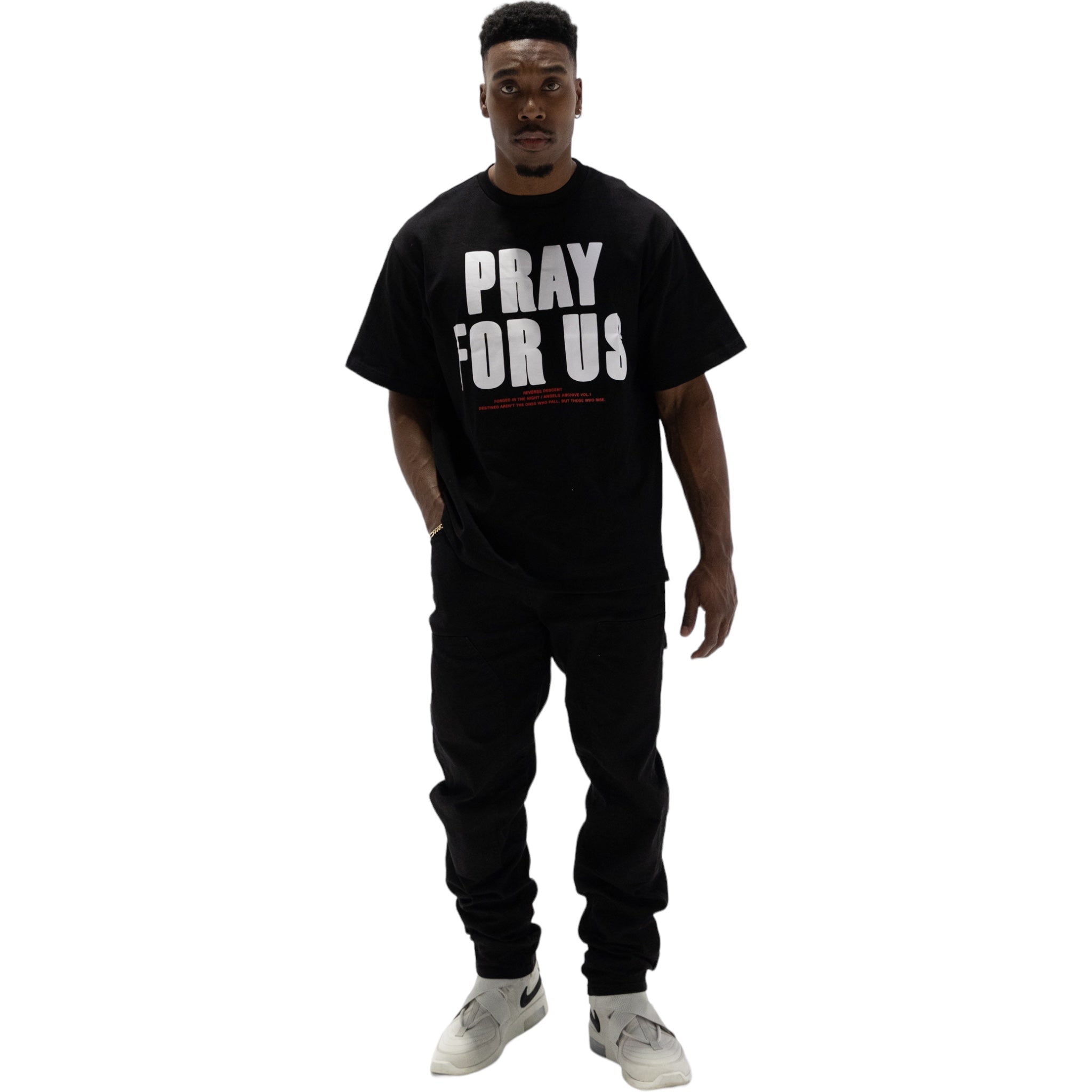 PRAY FOR US - T-Shirt - BLACK