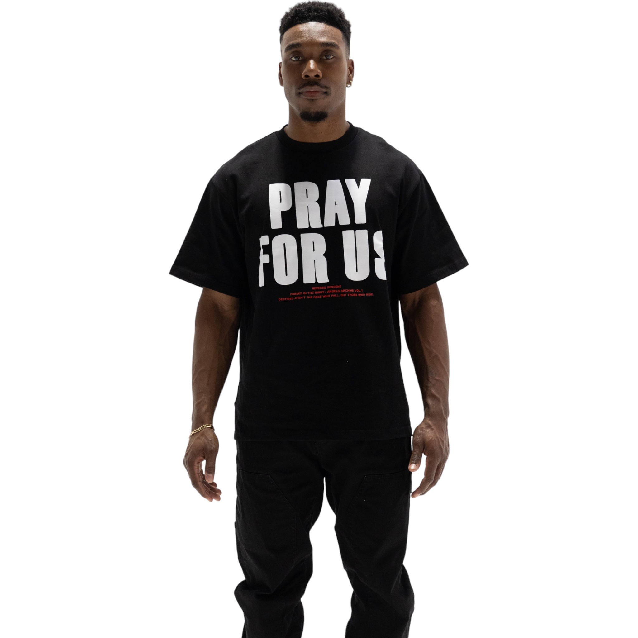 PRAY FOR US - T-Shirt - BLACK