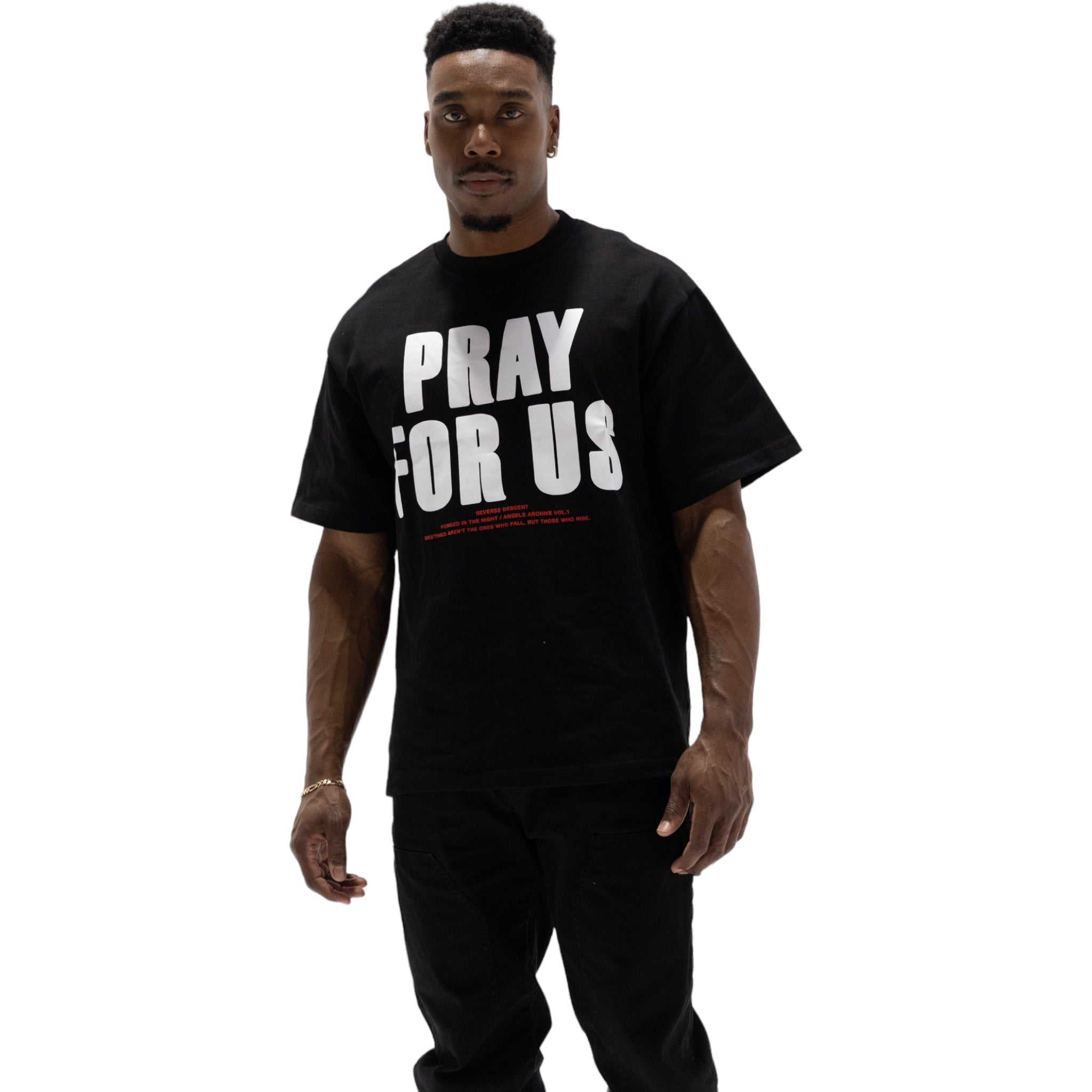 PRAY FOR US - T-Shirt - BLACK