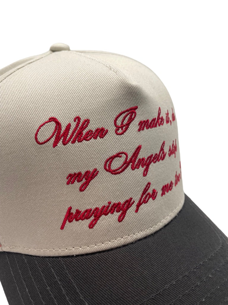 Angels Heavy Script - V2 Cap - BONE / RED