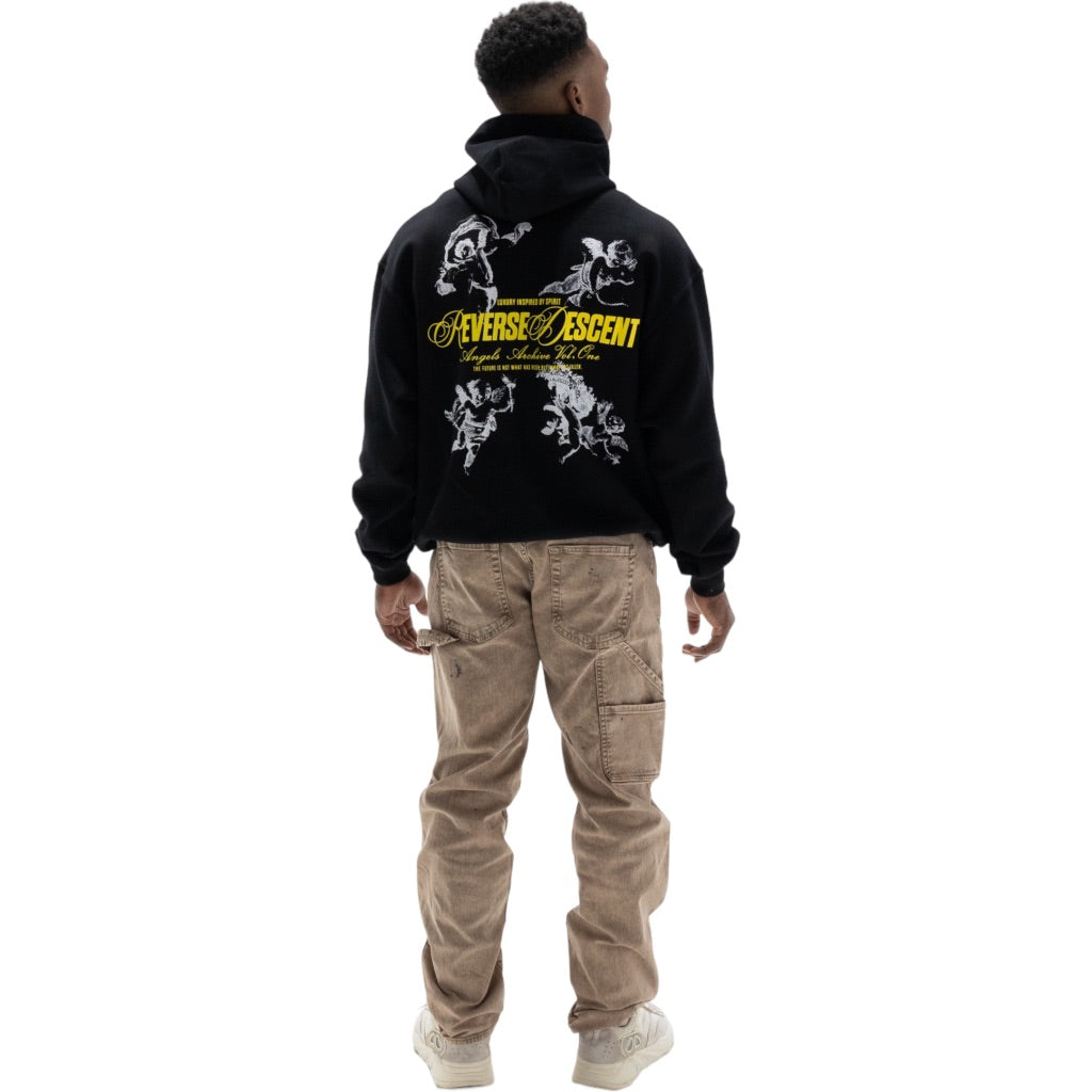 RD Vital Hoodie V1 - BLACK/RACING YELLOW