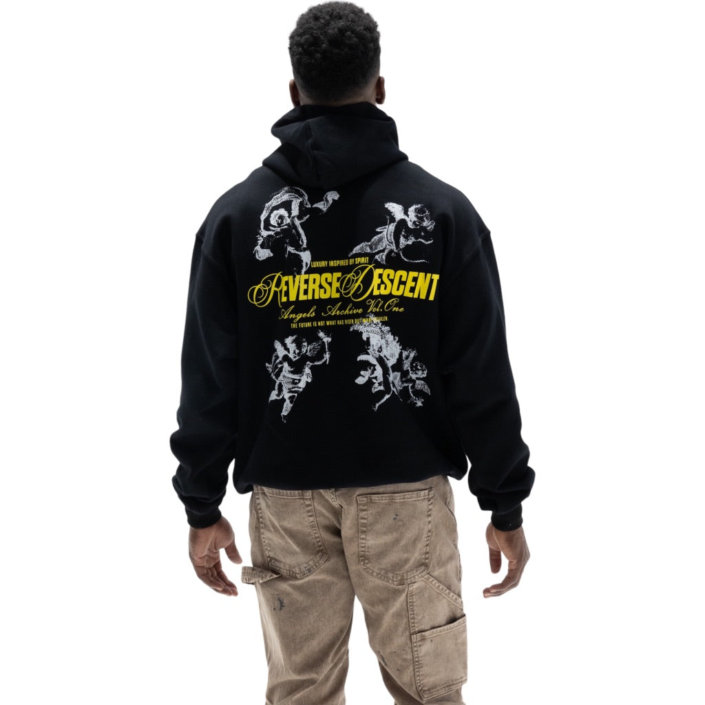 RD Vital Hoodie V1 - BLACK/RACING YELLOW